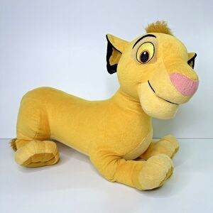 2002 Lion King Simba Jumbo 20" Plush Vintage Hasbro Disney Large Stuffed Animal